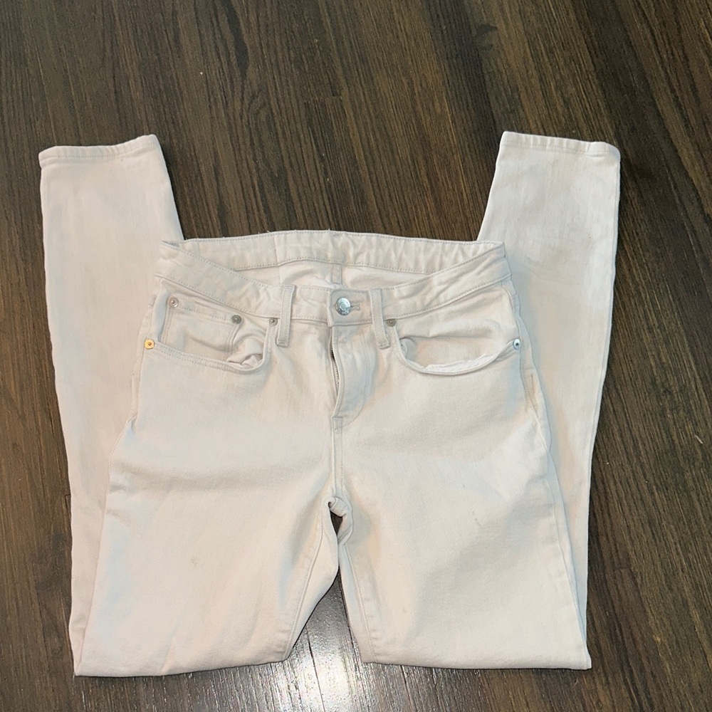 Helmut Lang Skinny Women's Cream Denim Jeans Size 27